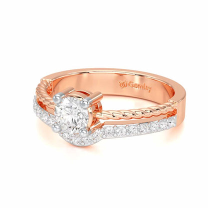 Radiant Mirage Solitaire Ring - Rose Gold - Image 2