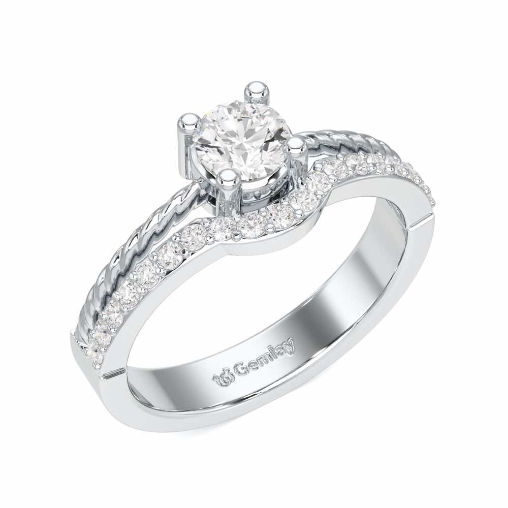 Radiant Mirage Solitaire Ring - White Gold - Image 1
