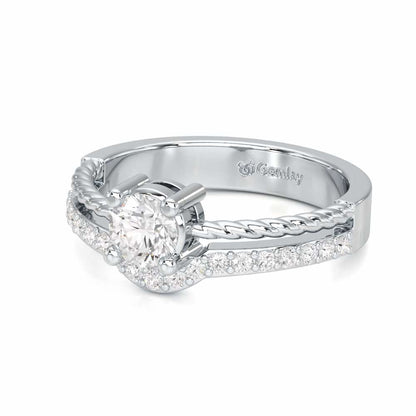 Radiant Mirage Solitaire Ring - White Gold - Image 2
