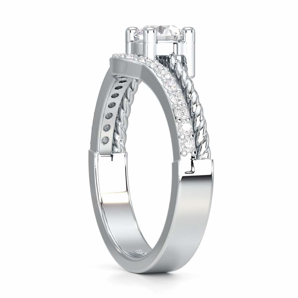 Radiant Mirage Solitaire Ring - White Gold - Image 3
