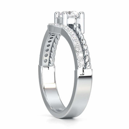 Radiant Mirage Solitaire Ring - White Gold - Image 3