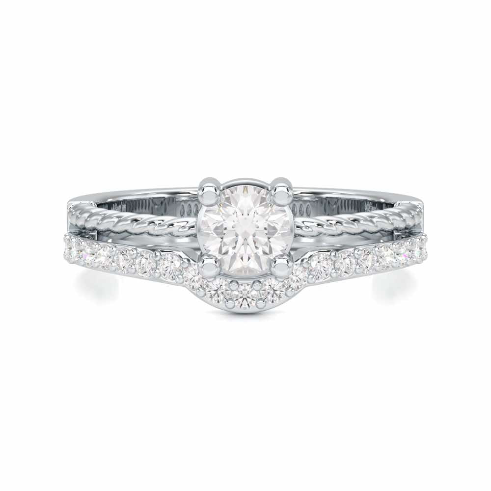 Radiant Mirage Solitaire Ring - White Gold - Image 4