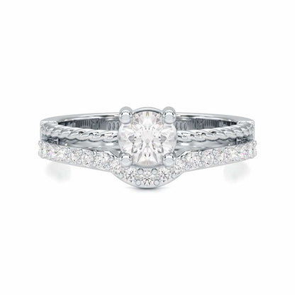 Radiant Mirage Solitaire Ring - White Gold - Image 4