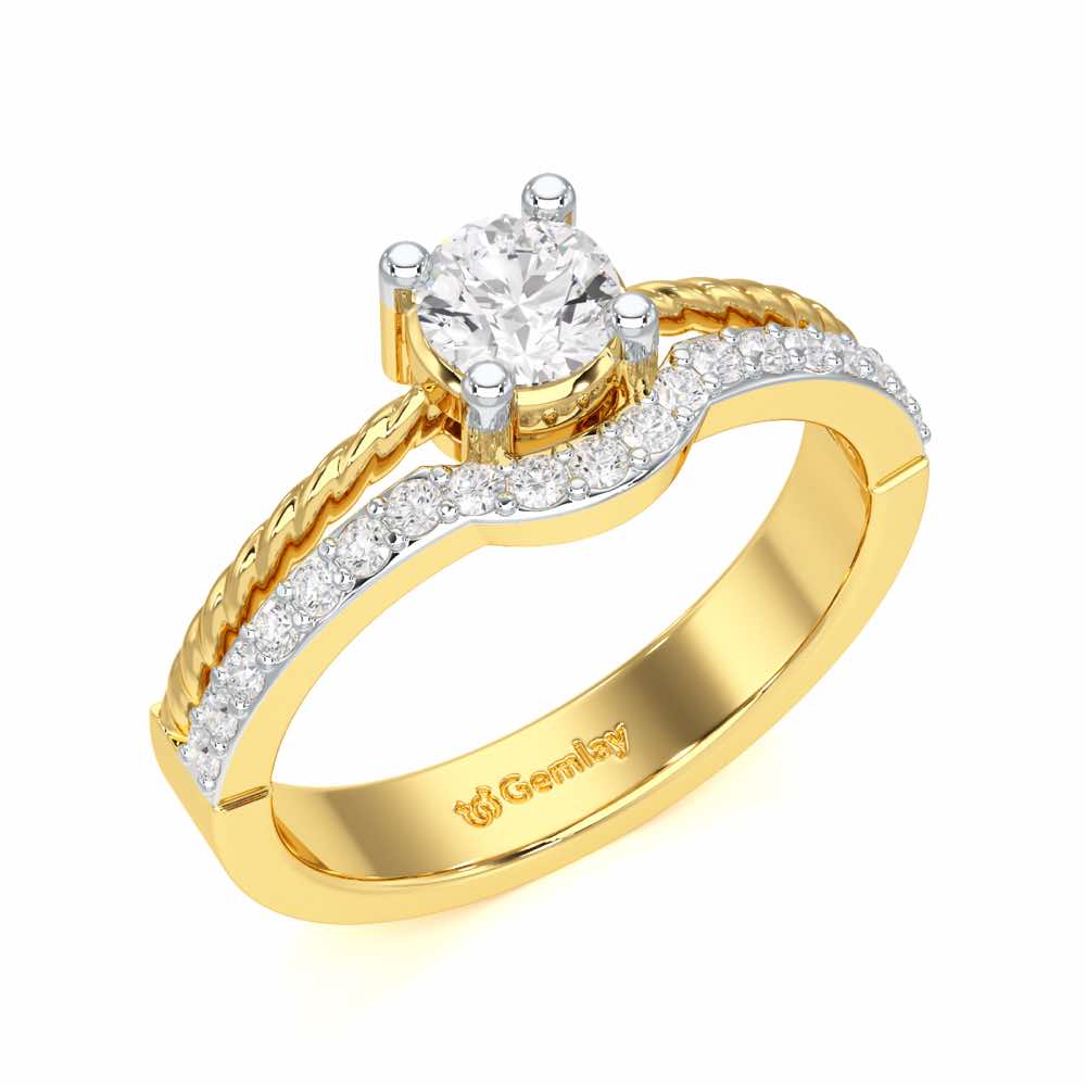 Radiant Mirage Solitaire Ring - Yellow Gold - Image 1