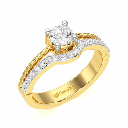 Radiant Mirage Solitaire Ring - Yellow Gold - Image 1