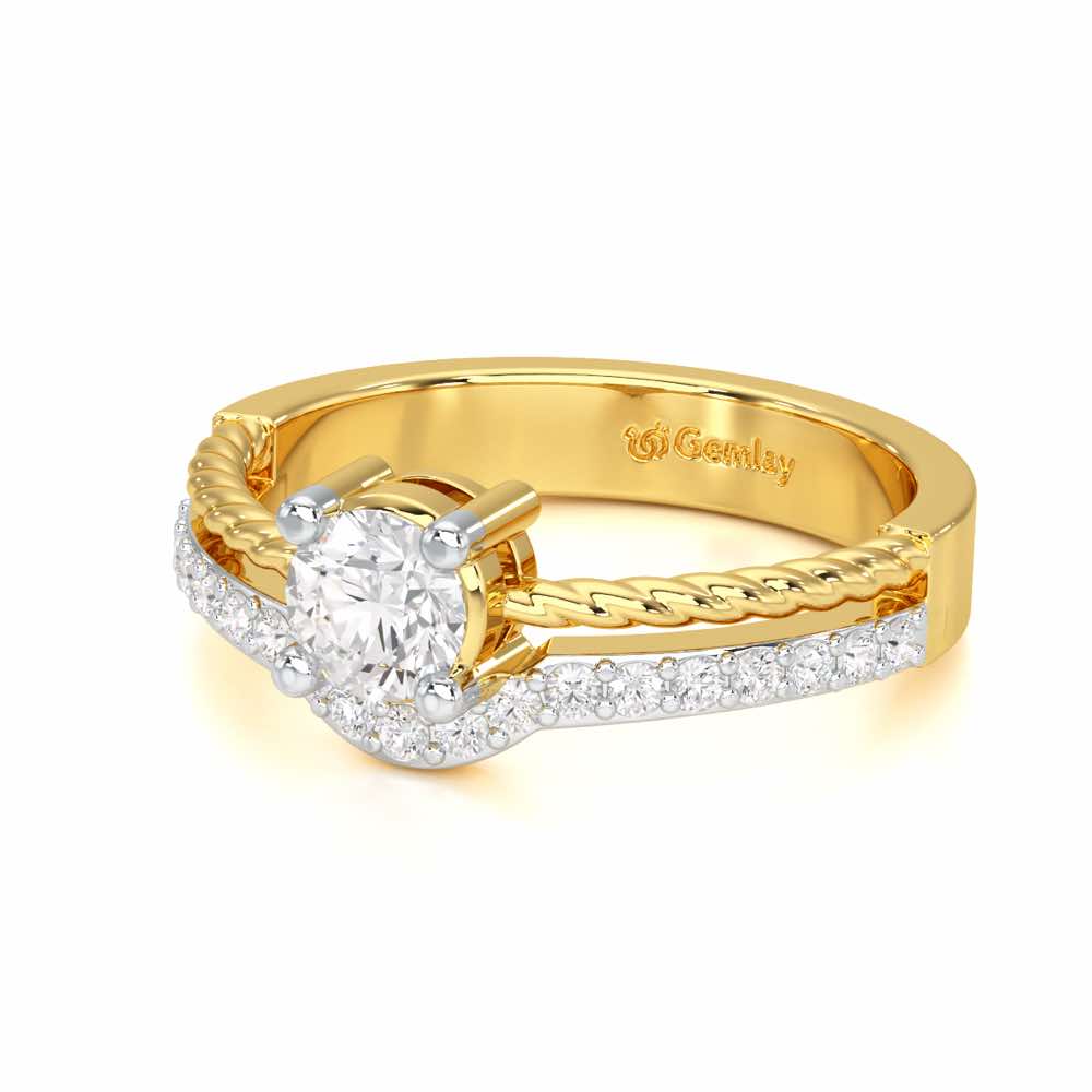 Radiant Mirage Solitaire Ring - Yellow Gold - Image 2