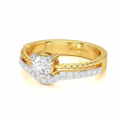 Radiant Mirage Solitaire Ring - Yellow Gold - Image 2