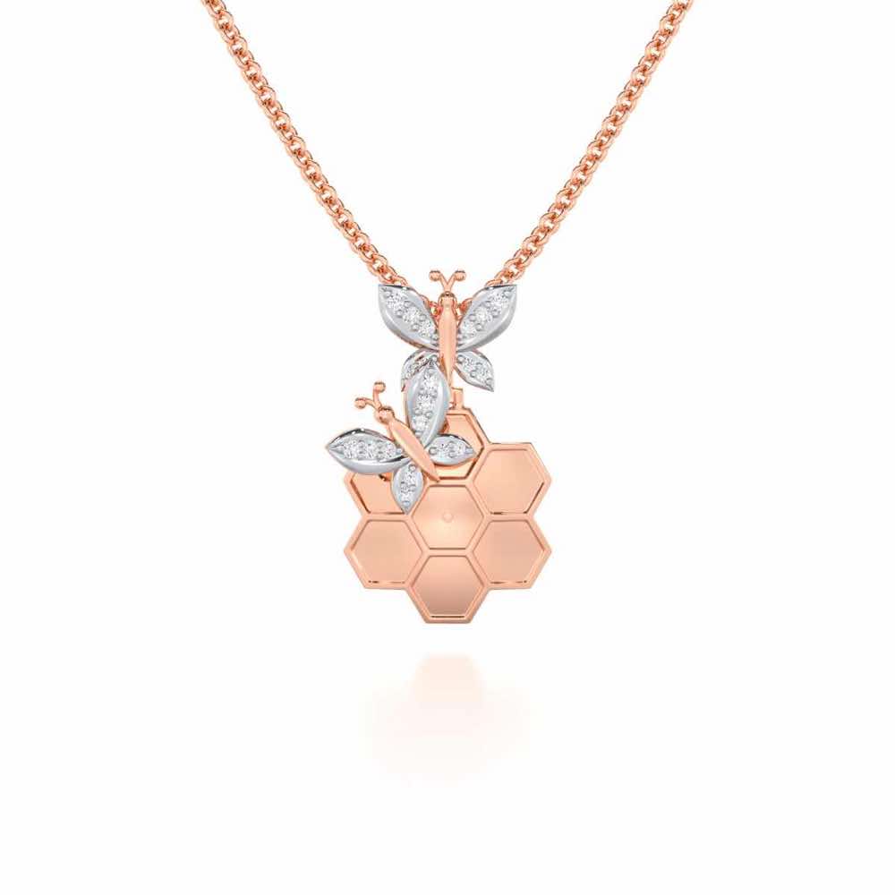 Radiant Nurture Silver Pendant - Rose Gold - Image 1