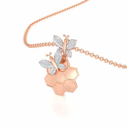 Radiant Nurture Silver Pendant - Rose Gold - Image 2
