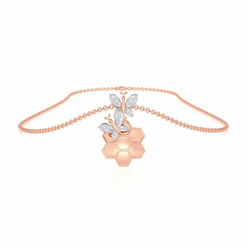 Radiant Nurture Silver Pendant - Rose Gold - Image 3