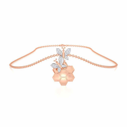 Radiant Nurture Silver Pendant - Rose Gold - Image 3