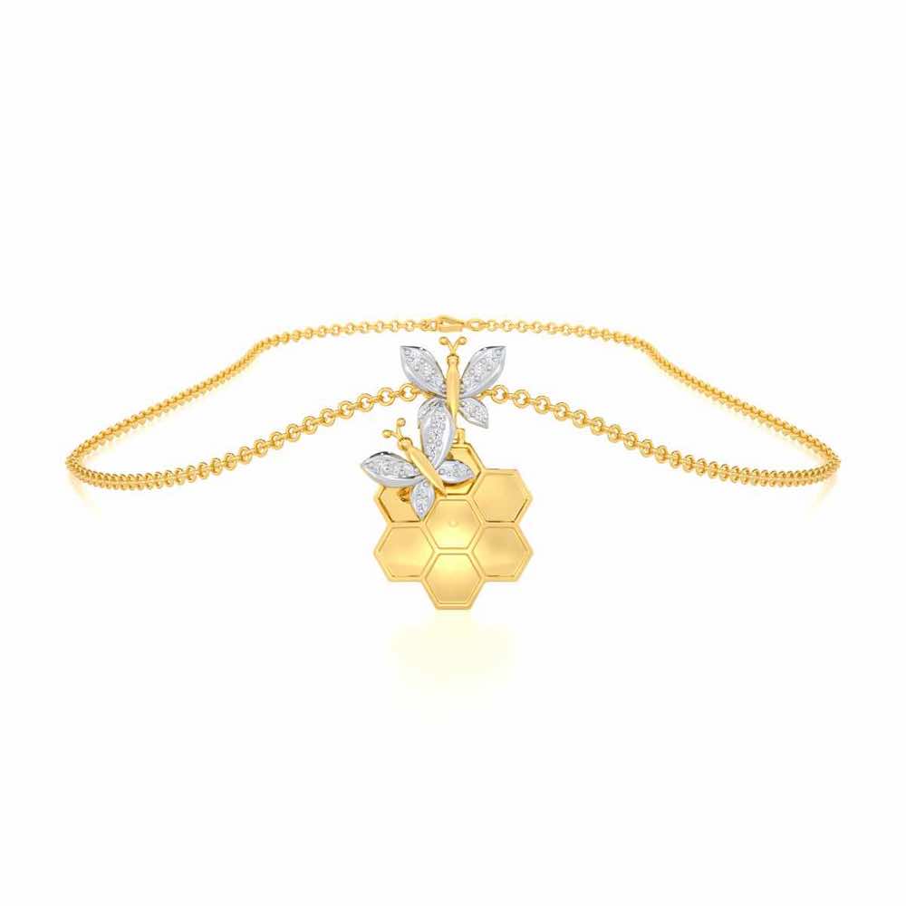 Radiant Nurture Silver Pendant - Yellow Gold - Image 3