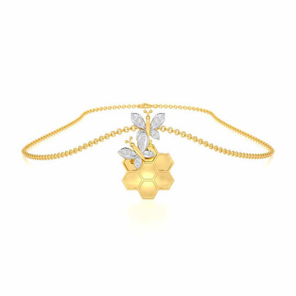 Radiant Nurture Silver Pendant - Yellow Gold - Image 3