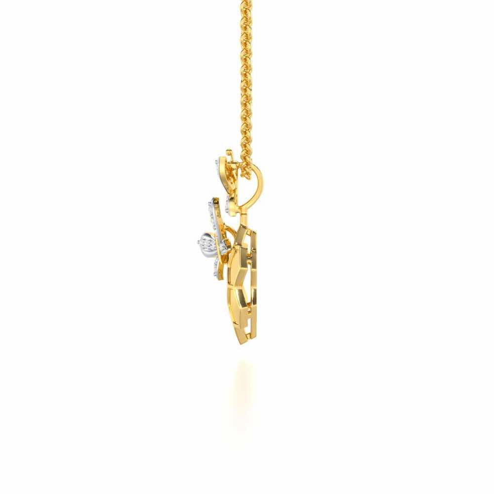 Radiant Nurture Silver Pendant - Yellow Gold - Image 4