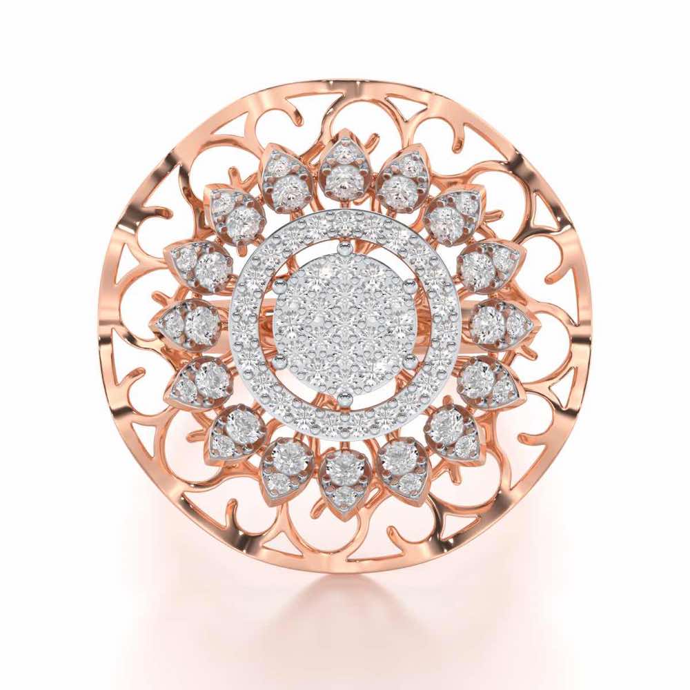 Radiant Pinnacle Silver Ring - Rose Gold - Image 4