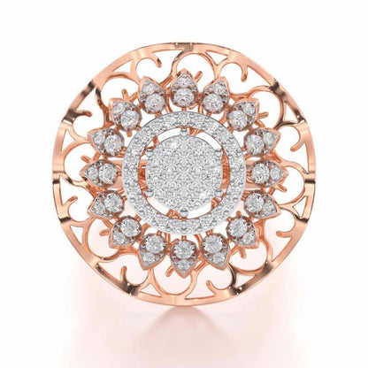 Radiant Pinnacle Silver Ring - Rose Gold - Image 4