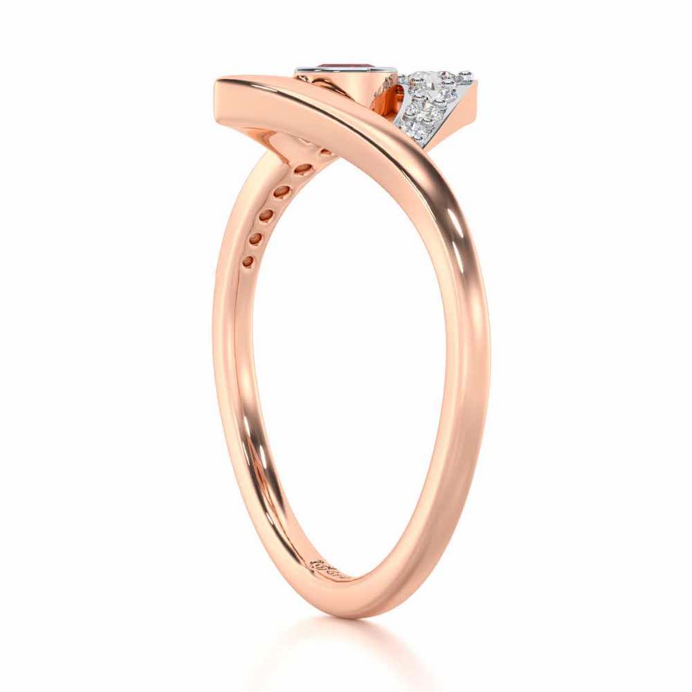 Radiant Rapture Garnet Silver Rings - Rose Gold - Image 4