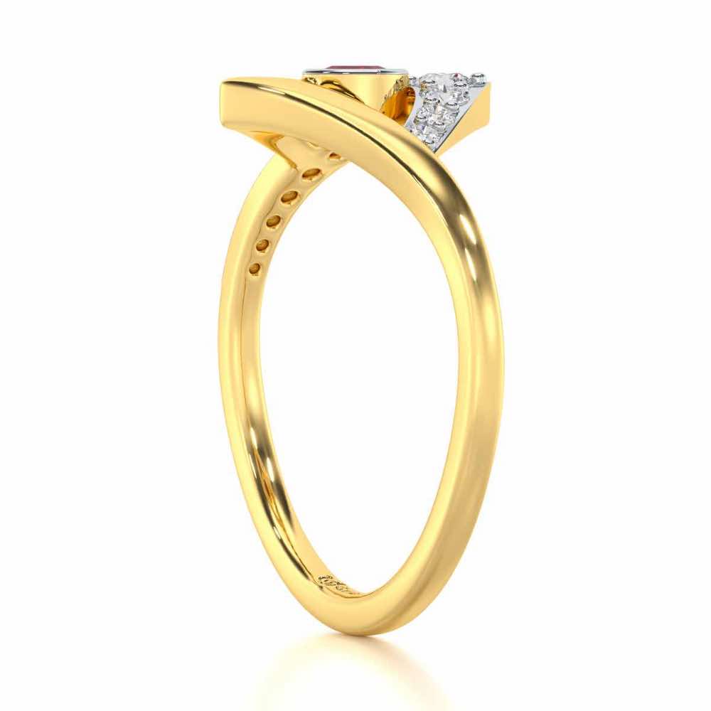 Radiant Rapture Garnet Silver Rings - Yellow Gold - Image 4
