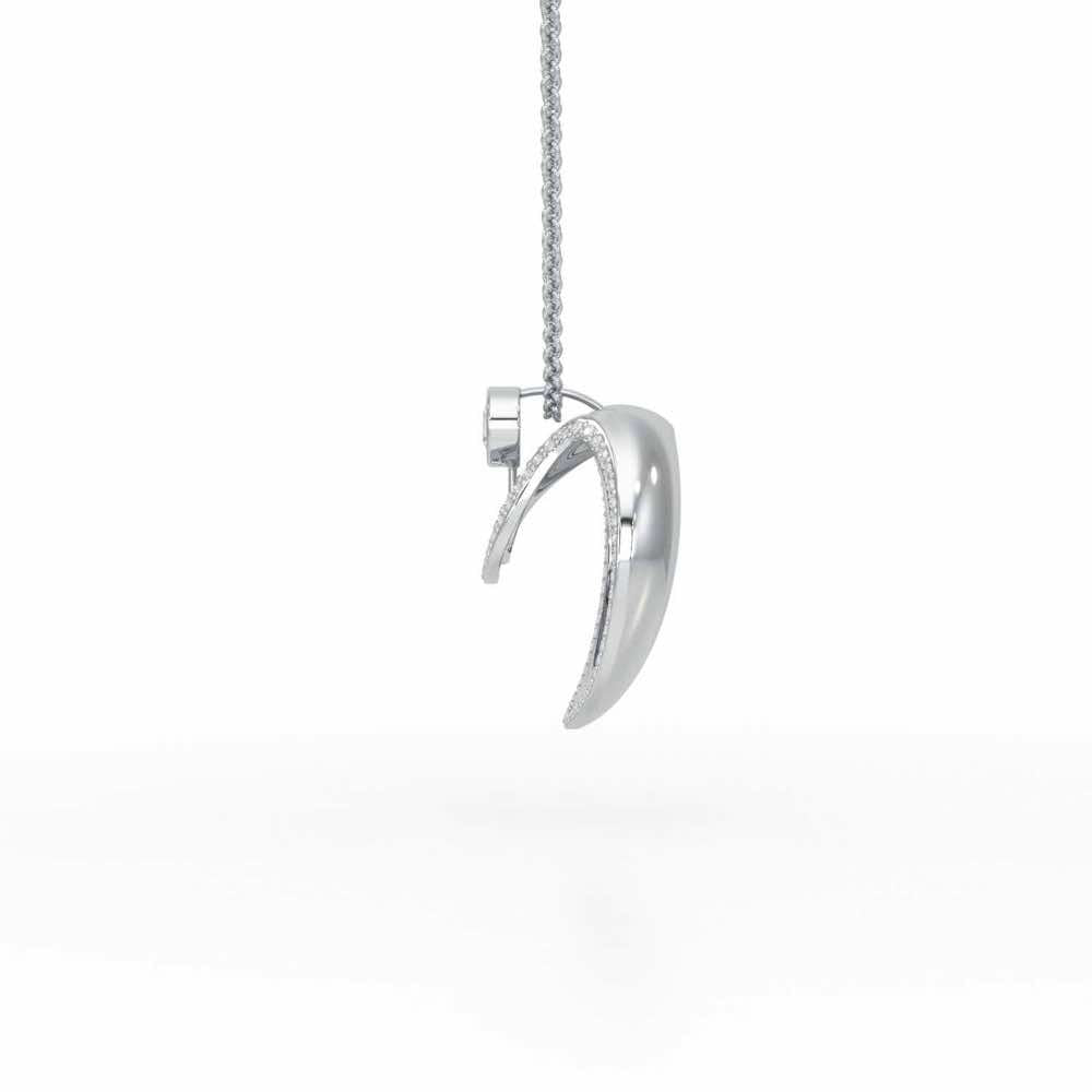 Radiant Rays Silver Pendant - White Gold - Image 4