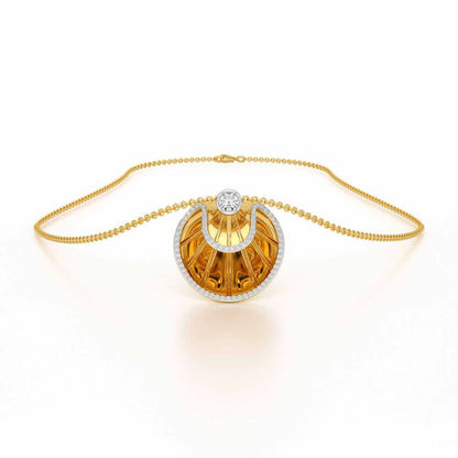 Radiant Rays Silver Pendant - Yellow Gold - Image 3