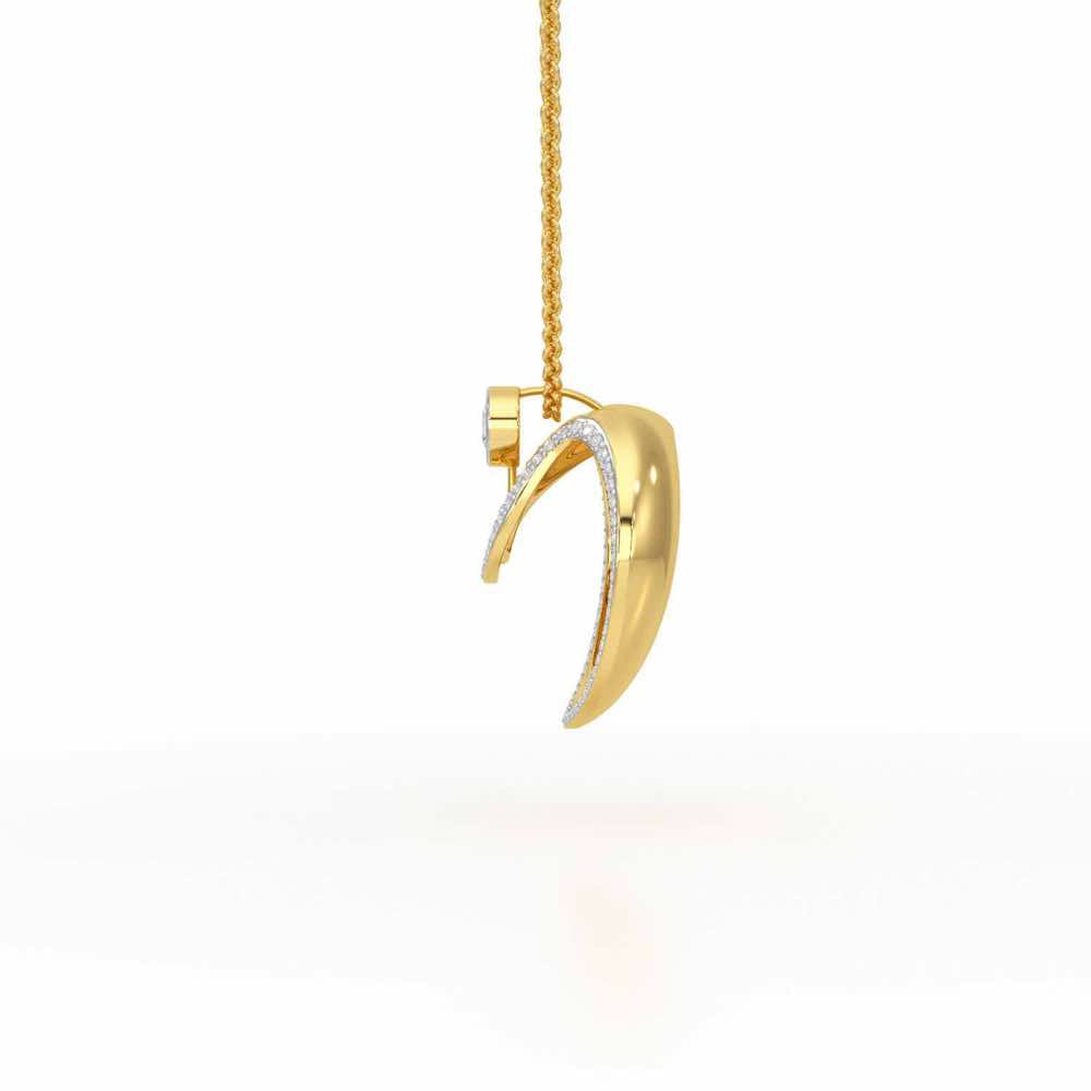 Radiant Rays Silver Pendant - Yellow Gold - Image 4