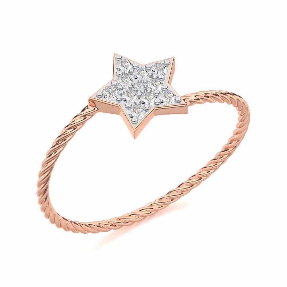 Radiant Royalty Silver Ring - Rose Gold - Image 1