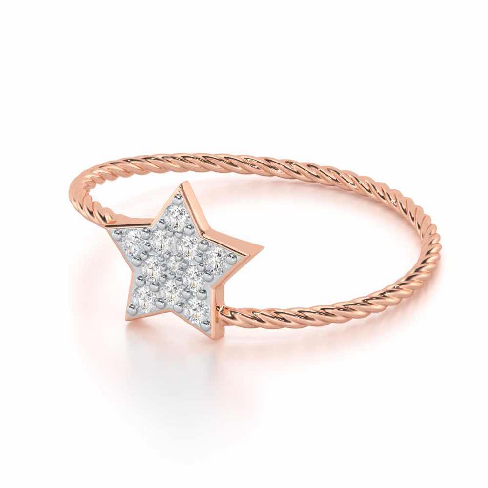 Radiant Royalty Silver Ring - Rose Gold - Image 2
