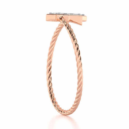 Radiant Royalty Silver Ring - Rose Gold - Image 3