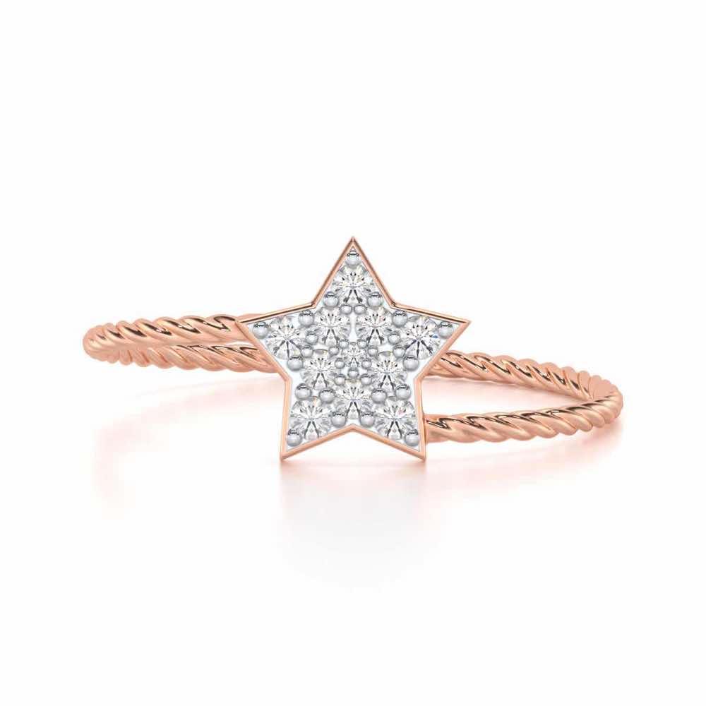 Radiant Royalty Silver Ring - Rose Gold - Image 4