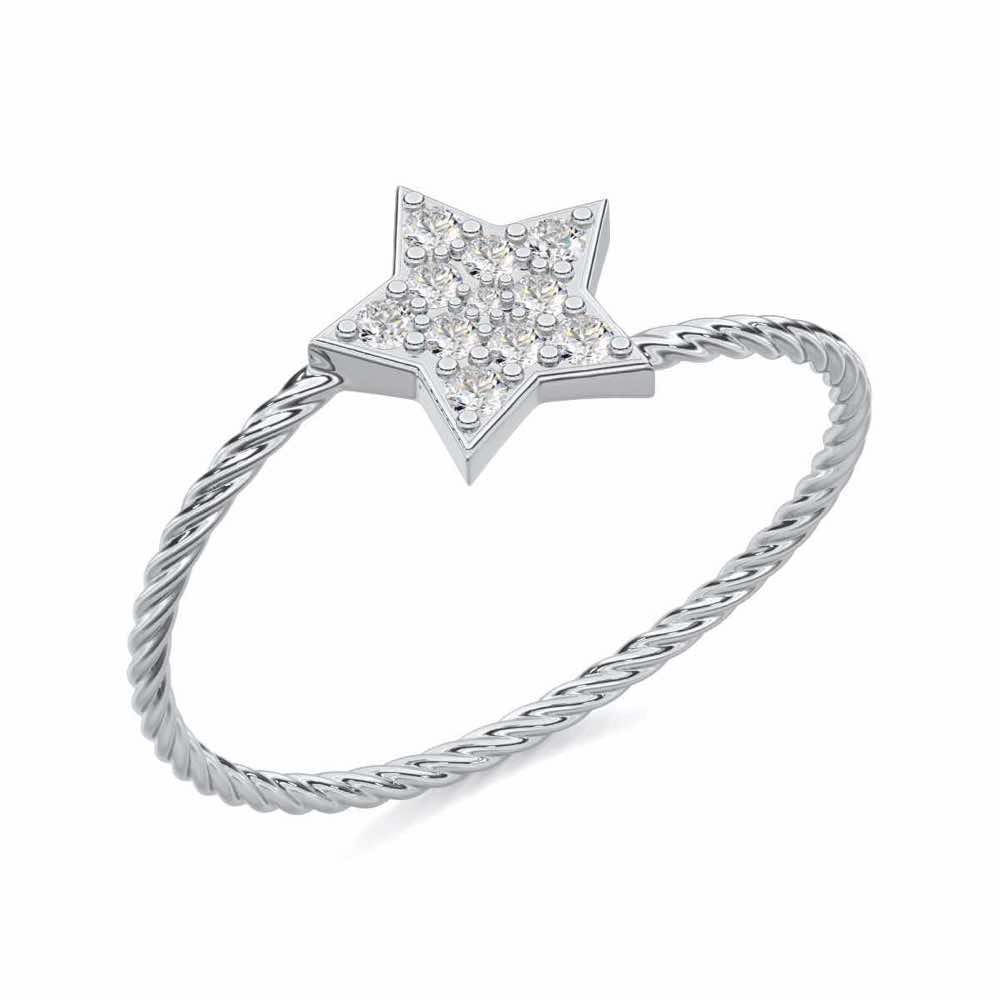 Radiant Royalty Silver Ring - White Gold - Image 1