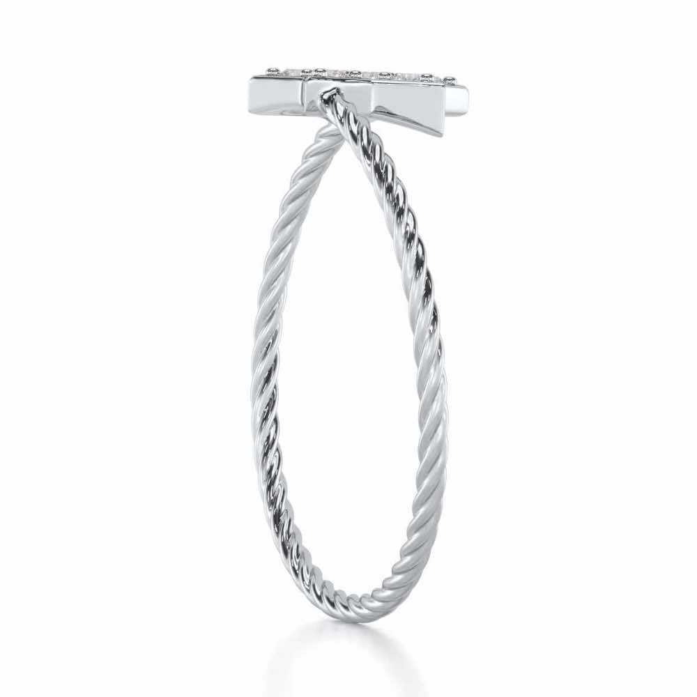 Radiant Royalty Silver Ring - White Gold - Image 3
