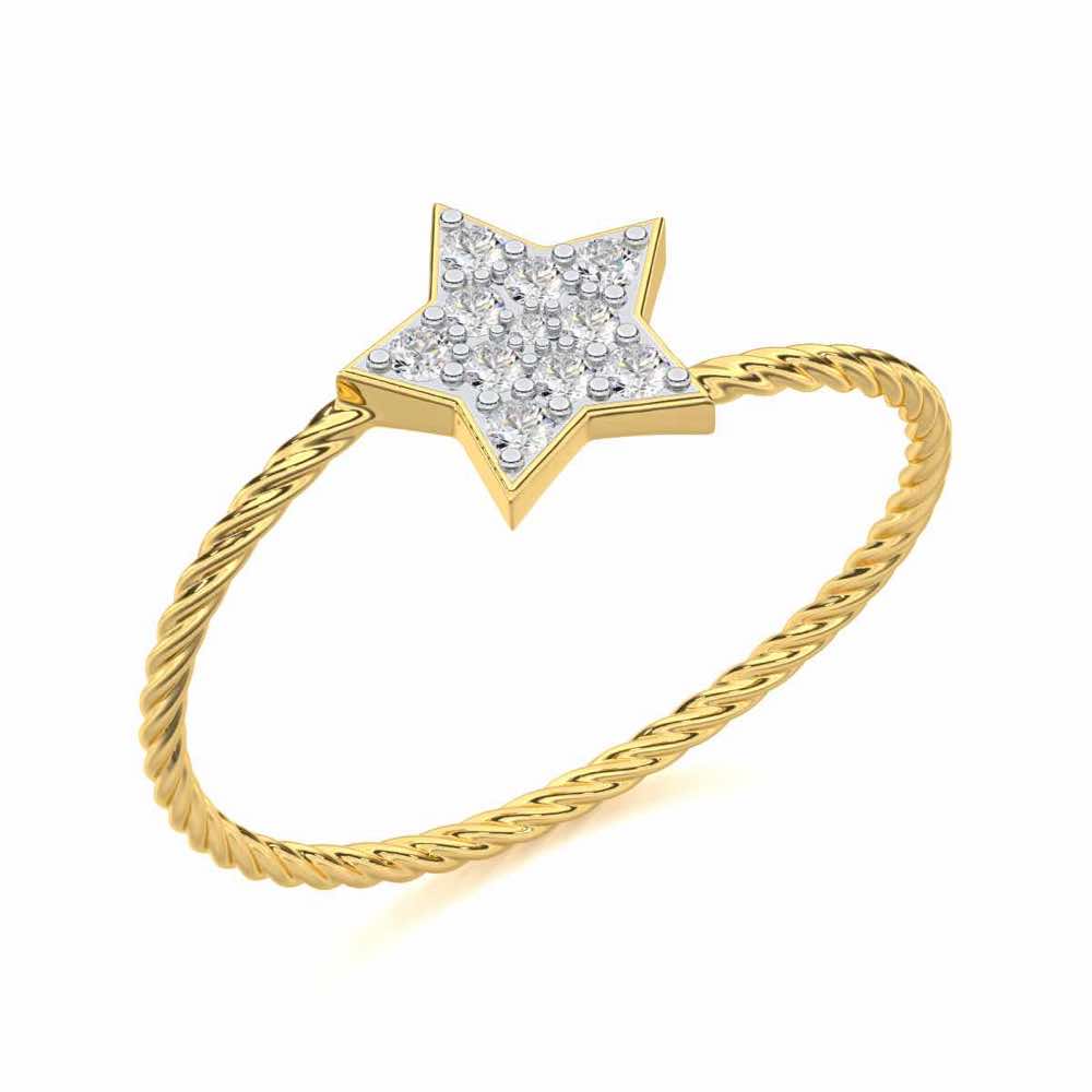 Radiant Royalty Silver Ring - Yellow Gold - Image 1