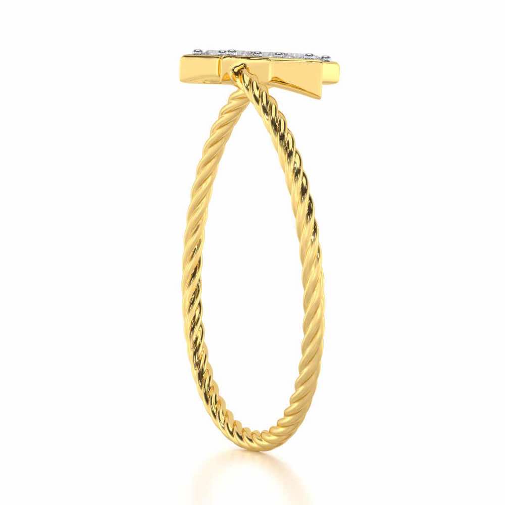 Radiant Royalty Silver Ring - Yellow Gold - Image 3