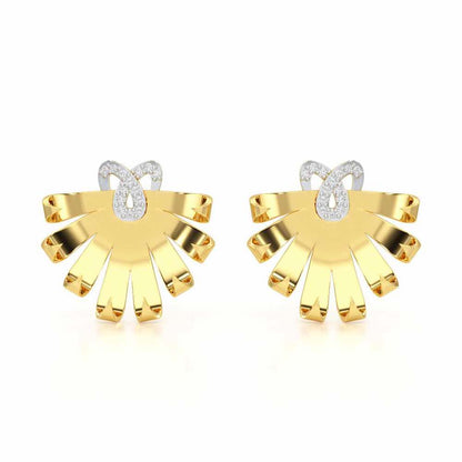 Radiant Scintilla Silver Earrings - Yellow Gold - Image 1