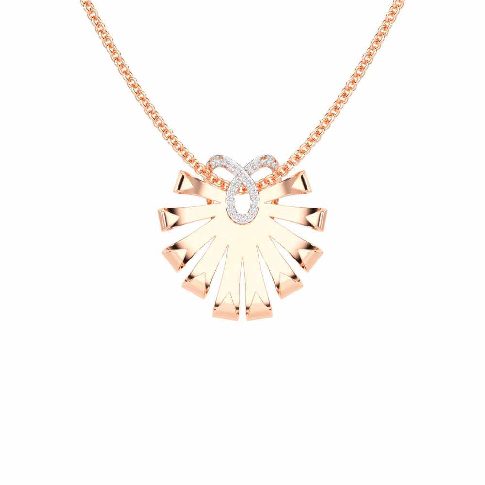 Radiant Scintilla Silver Pendant - Rose Gold - Image 1