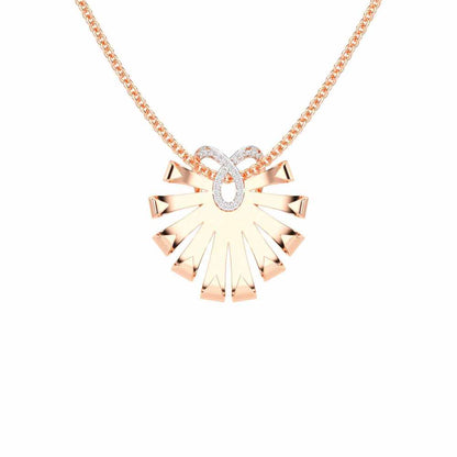 Radiant Scintilla Silver Pendant - Rose Gold - Image 1