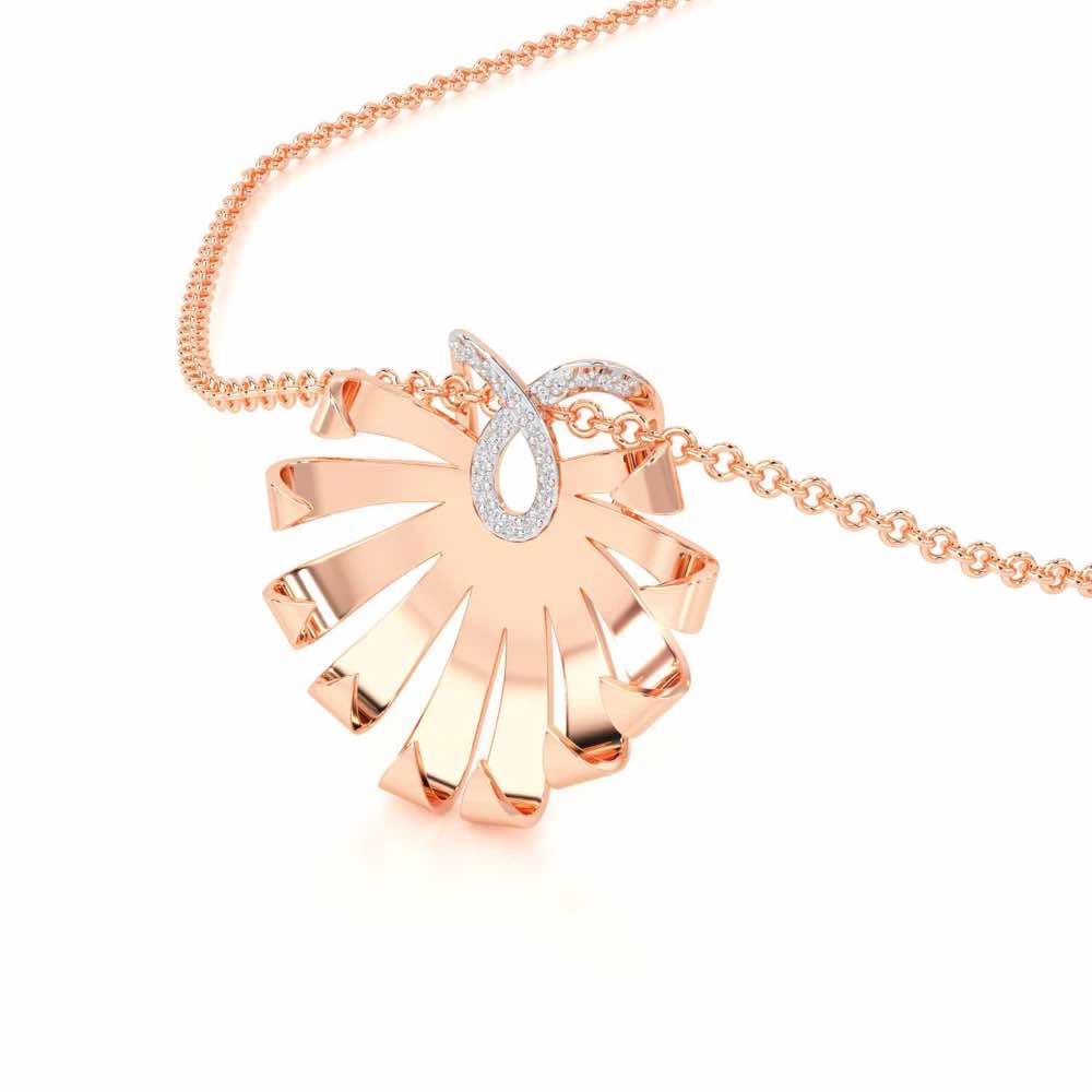 Radiant Scintilla Silver Pendant - Rose Gold - Image 2