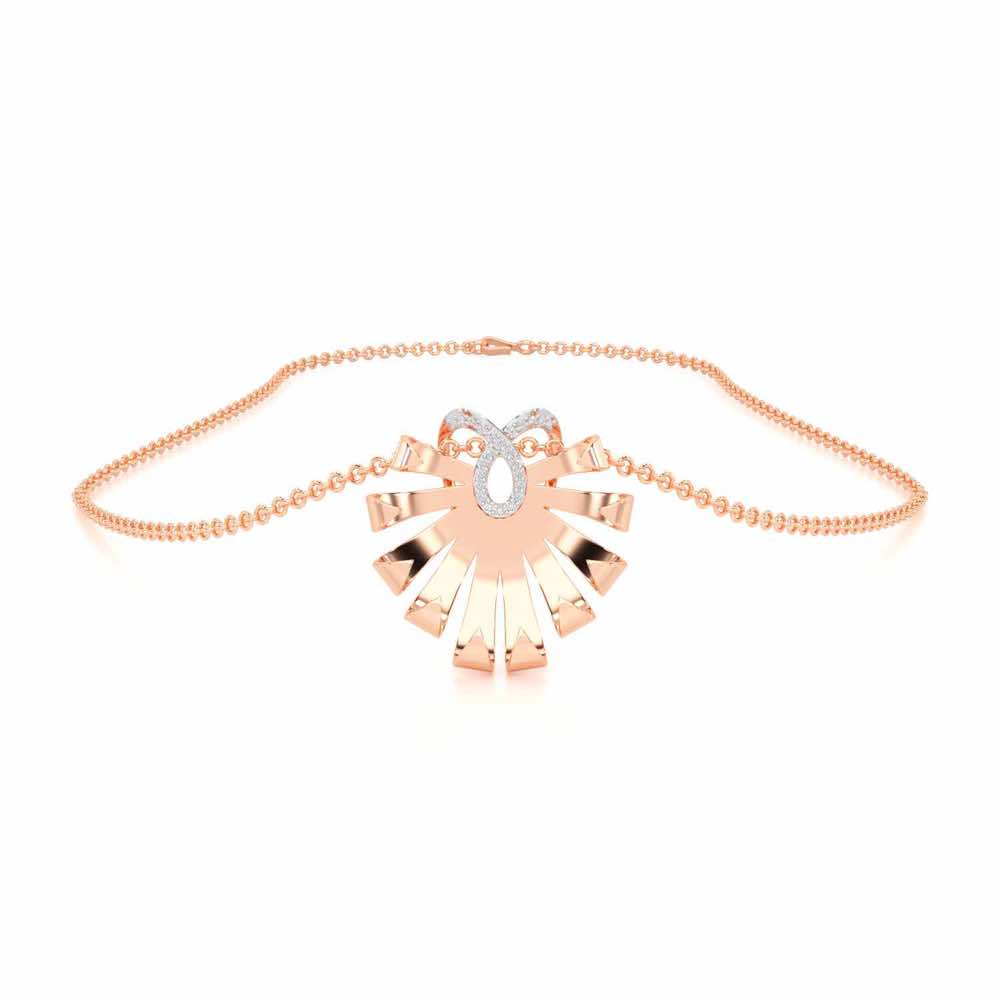 Radiant Scintilla Silver Pendant - Rose Gold - Image 3