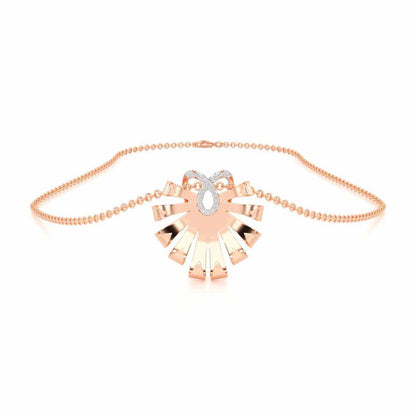 Radiant Scintilla Silver Pendant - Rose Gold - Image 3