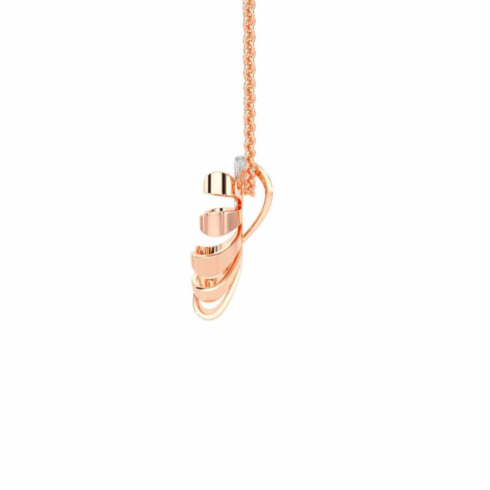 Radiant Scintilla Silver Pendant - Rose Gold - Image 4