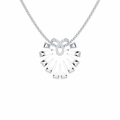 Radiant Scintilla Silver Pendant - White Gold - Image 1