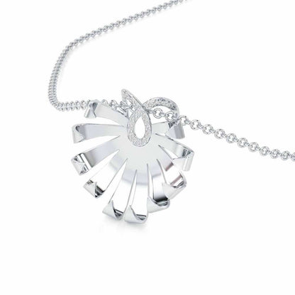 Radiant Scintilla Silver Pendant - White Gold - Image 2