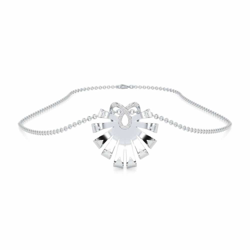 Radiant Scintilla Silver Pendant - White Gold - Image 3