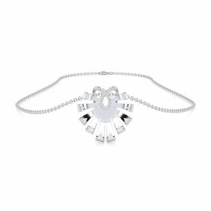 Radiant Scintilla Silver Pendant - White Gold - Image 3