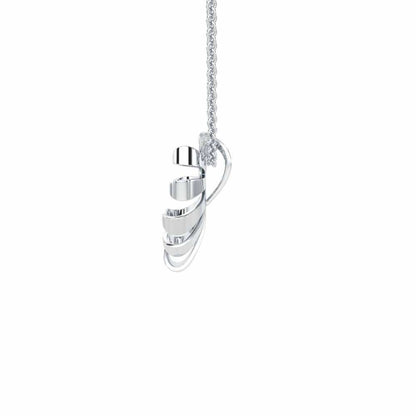 Radiant Scintilla Silver Pendant - White Gold - Image 4