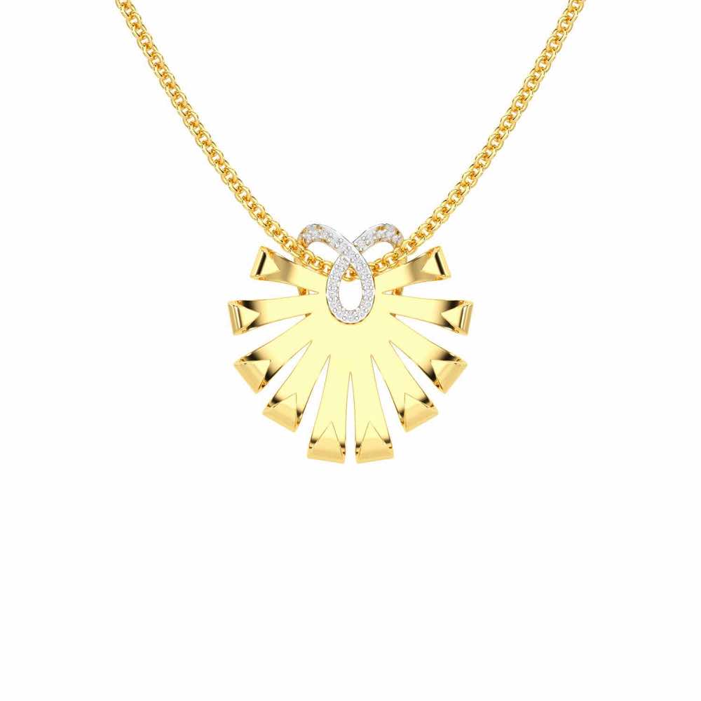 Radiant Scintilla Silver Pendant - Yellow Gold - Image 1