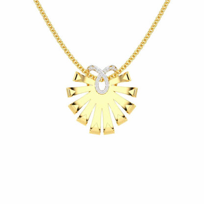 Radiant Scintilla Silver Pendant - Yellow Gold - Image 1