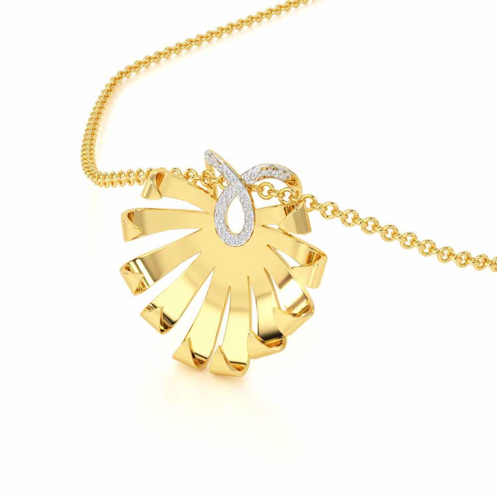 Radiant Scintilla Silver Pendant - Yellow Gold - Image 2