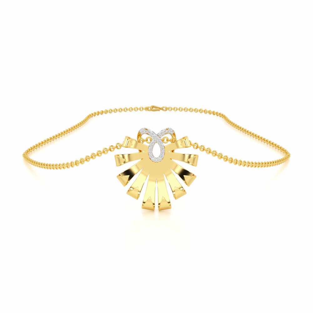 Radiant Scintilla Silver Pendant - Yellow Gold - Image 3
