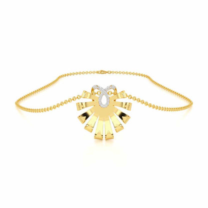 Radiant Scintilla Silver Pendant - Yellow Gold - Image 3
